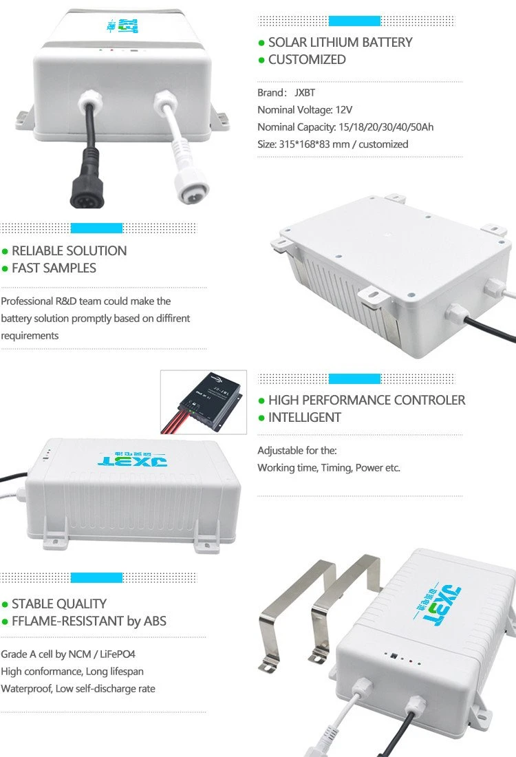 all in one solar street light Lifepo4 battery