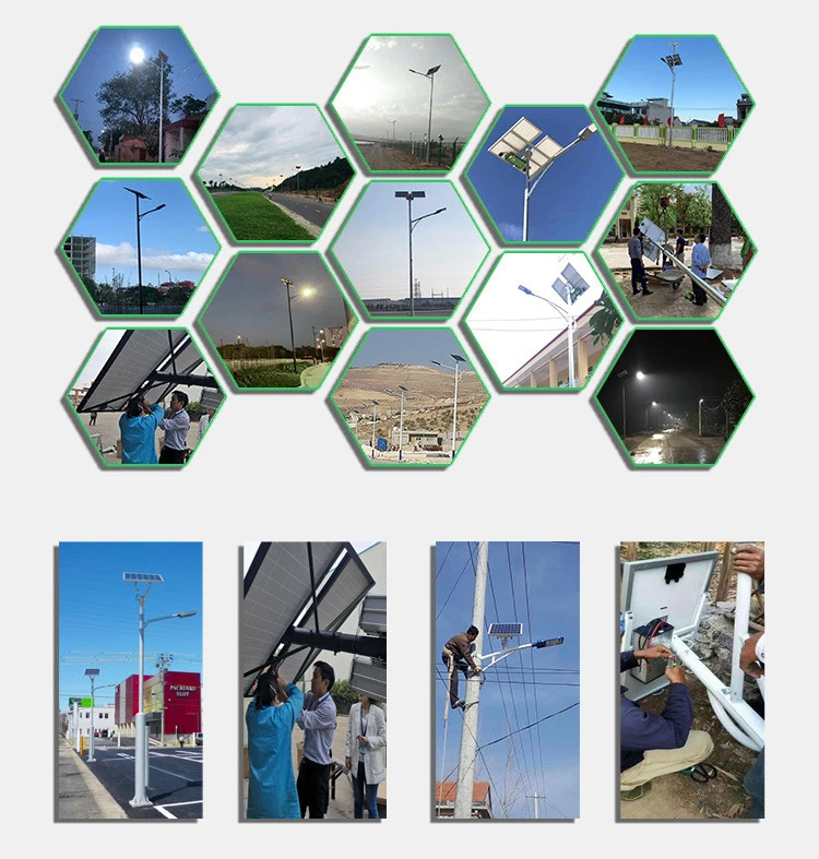 Smart solar street light battery